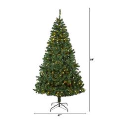 7ft. Northern Tip Pine Artificial Christmas Tree with 350 Clear LED Lights
