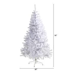6ft. White Artificial Christmas Tree with 680 Bendable Branches