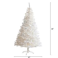 7ft. White Artificial Christmas Tree with 1000 Bendable Branches