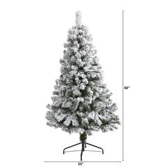 5ft. Flocked West Virginia Fir Artificial Christmas Tree