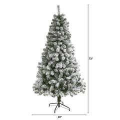6ft. Flocked West Virginia Fir Artificial Christmas Tree