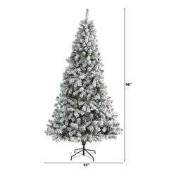 8ft. Flocked West Virginia Fir Artificial Christmas Tree
