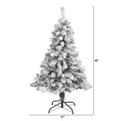 4ft. Flocked Rock Springs Spruce Artificial Christmas Tree