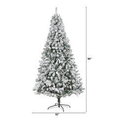 8ft. Flocked Rock Springs Spruce Artificial Christmas Tree