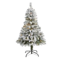 Flocked White River Mountain Pine Artificial Christmas Tree