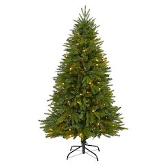 5ft. Sun Valley Fir Artificial Christmas Tree with 200 Clear LED Lights