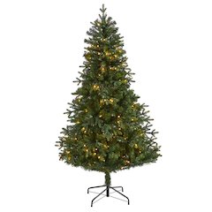 6ft. Vermont Fir Artificial Christmas Tree with 250 Clear LED Lights
