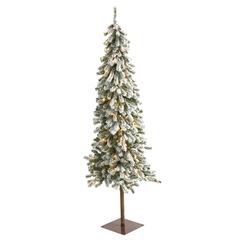 6ft. Flocked Alpine Christmas Artificial Tree