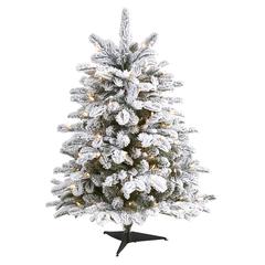 3ft. Flocked North Carolina Fir Artificial Christmas Tree