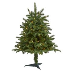 South Carolina Spruce Artificial Christmas Tree with 100 White Warm Light