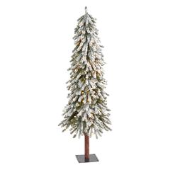 5ft. Flocked Grand Alpine Artificial Christmas Tree with 200 Clear Lights