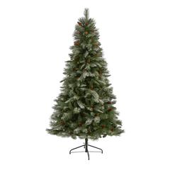 7ft. Snowed French Alps Mountain Pine Artificial Christmas Tree