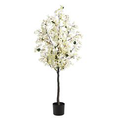 5ft. Bougainvillea Artificial Tree, White