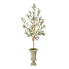 57in. Olive Artificial Tree in Sand Colored Urn
