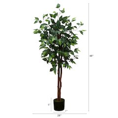 4ft. Artificial Double Trunk Ficus Tree