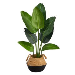 4ft. Travelers Palm Artificial Tree in Boho Chic Handmade Cotton