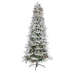 7.5ft. Flocked Alaskan Pre-Lit Artificial Christmas Tree 350 LED Lights