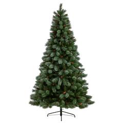 Snowed French Alps Mountain Pine Artificial Christmas Tree