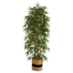 Bamboo Artificial Tree with 1024 Bendable Branches in Handmade Cotton Planter