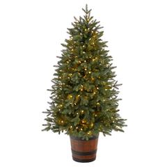 Colorado Aspen Pre-Lit Artificial Porch Christmas Tree with 200 LED lights