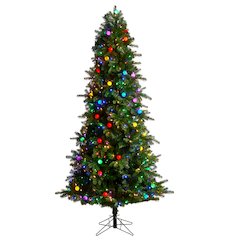 7.5ft. Montana Mountain Fir Christmas Tree with 650 Multi Color LED Lights