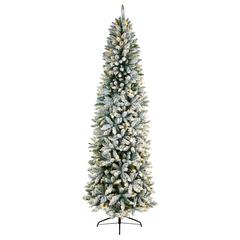 Flocked Montreal Fir Artificial Christmas Tree with 400 Warm White LED Lights