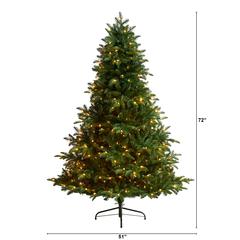 6ft. South Carolina Spruce Artificial Christmas Tree with 400 White Warm Lights and 1908 Bendable Branches