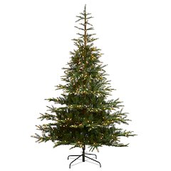 8ft. Layered Washington Spruce Artificial Christmas Tree with 650 Clear Lights
