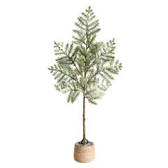 35in. Frosted Pine Artificial Christmas Tree in Decorative Planter