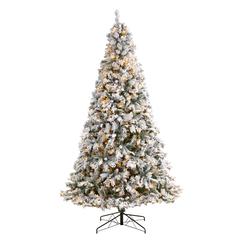 Flocked White River Mountain Pine Artificial Christmas Tree