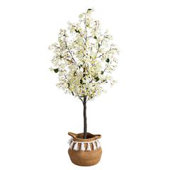 5ft. Artificial Bougainvillea Tree with Handmade Jute