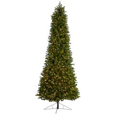 9.5ft. Slim Colorado Mountain Spruce Christmas Tree with 1400 Warm LED Lights