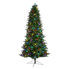 8.5ft. Montana Mountain Fir Christmas Tree with 800 Multi Color LED Lights