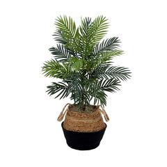 3ft. Artificial Areca Palm Tree with Handmade Jute & Cotton Basket DIY KIT