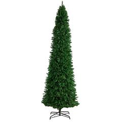 12ft. Slim Green Mountain Pine Artificial Christmas Tree