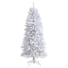 5ft. Slim White Artificial Christmas Tree with 491 Bendable Branches