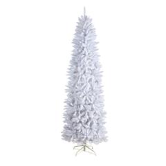 8ft. Slim White Artificial Christmas Tree with 1348 Bendable Branches