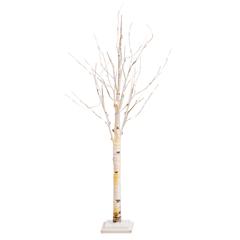 4ft. Pre-Lit Artificial Birch Tree with 50 Warm White LED Lights