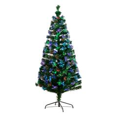 Pre-Lit Fiber Optic Artificial Christmas Tree with 220 Colorful LED Lights