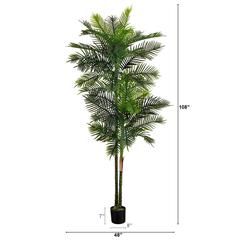 9ft. UV Resistant Artificial Double Robellini Palm Tree (Indoor/Outdoor)