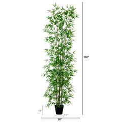 11ft. Artificial Green Bamboo Tree