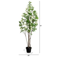 6ft. Artificial Dogwood Tree with Real Touch Leaves