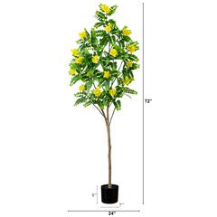6ft. Artificial Flowering Citrus Tree with Real Touch Leaves