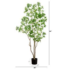 7ft. Artificial Minimalist Japanese Pieris Tree with Real Touch Leaves