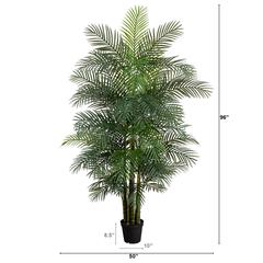 8ft. UV Resistant Artificial Areca Palm Tree (Indoor/Outdoor)