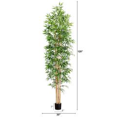 10ft. Artificial Bamboo Tree with Real Bamboo Trunks