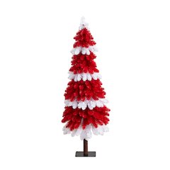 5ft. Pre-Lit Artificial Peppermint Christmas Tree with 150 Microdot LED Lights