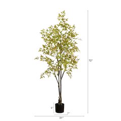 6ft. Autumn Nandina Artificial Fall Tree