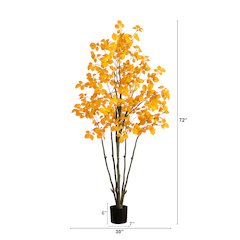 6ft. Autumn Oyama Magnolia Artificial Fall Tree