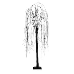 5ft. Pre-Lit Halloween Black Willow Artificial Fall Tree with 144 Orange